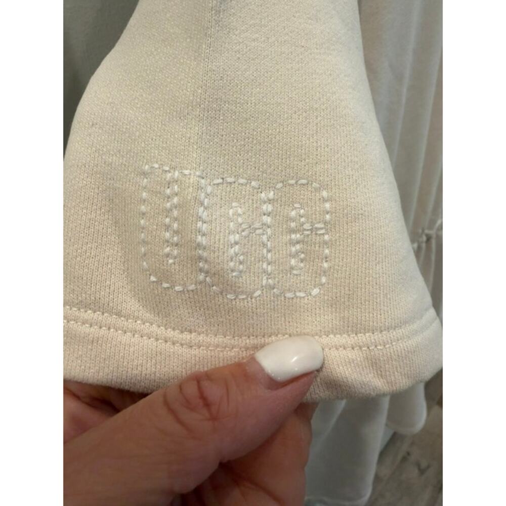 UGG Anisha French Terry Drawstring Waist Pocket Dress Small Cream Beige - Picture 6 of 13